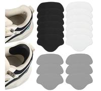 OUDQFCJ 18 pezzi toppa autoadesiva per riparare il tallone, riparare le scarpe interne, toppa salva tacco e protezione tallone scarpe, toppe per scarpe, prevenzione dei buchi (Nero, Bianco, Grigio)