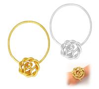 OUDQFCJ 2 Pezzi Collana Snake Flessibile per Donna, Acciaio Inossidabile, Elegante e Lucidata (900 mm) (Oro + Argento)