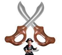 OUDQFCJ 2 Pezzi Spade Gonfiabili Spada Pirata Giocattolo Bambini Accessori Costume Pirata Compleanno Festa a Tema Costume Carnevale Spettacoli Travestimenti Halloween Feste