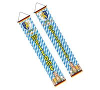 OUDQFCJ 2 Pezzi Striscione Decorativo, Banner di Benvenuto per Feste All'aperto e Interni, Decorazione per Tende da Birra (180 * 30cm), Set Decorazioni Festa della Birra, Oktoberfest Bavarese