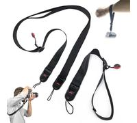 OUDQFCJ 2 Pezzi Tracolla per fotocamera con chiusura rapida,Tracolla Per Fotocamera,Strap Dicurezza Fotocamera,Cinghia Lunga Nera Per Fotocamera,Tracolla Rapida Azione Fotocamera,Viaggi All'Aperto