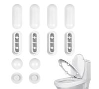OUDQFCJ 2 Set Paracolpi per Sedili WC. Paracolpi Gommini Ricambio.12 pezzi Paracolpi in Plastica per Copriwater,Paraurti del Sedile del Water Universale per Tampone Anti-Rumore del Sedile del Water