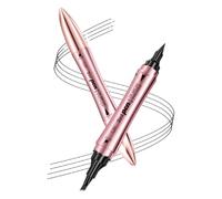 OUDQFCJ 2in1 Sopracciglia, Microblading, Liquido, Resistente all'acqua, al sudore e alle sbavature, Lunga durata, Eyeliner, Profiler, Pennarello, Pelo per Pelo(Marrone Scuro)