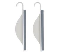 OUDQFCJ 2Pcs Tergivetro per Doccia,Lavavetri Spatola Vetro Doccia Tergivetro in Silicone Tergipavimento Multiuso per Pulire e Asciuga Vetri Piastrelle Finestre Specchio Bagno Pavimento