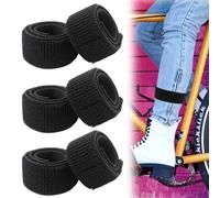 OUDQFCJ 3 Paio Clip Pantaloni da Bicicletta con Chiusura Ine Fascia Elastica Fascetta Riutilizzabile in Nylon per Pesca Giardinaggio Uniformi Militari Ciclismo Nero