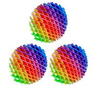 OUDQFCJ 3 Pcs Fidget Worm, Anti-Stress, Giocattolo Sensoriale Stretchy per Adulti e Bambini, Sollievo dallo Stress e Relax (Colori Arcobaleno)