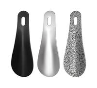 OUDQFCJ 3 PCS Mini Calzascarpe in Metallo, Piccolo, Corto, Calzante da Viaggio in Acciaio Inox, Aiuto per Scarpe per Uomo, Donna e Anziani, Ideale per Viaggi e Campeggio (10cm) (Vintage)