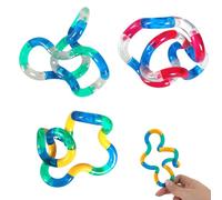 OUDQFCJ 3 Pezzi Tangle Fidget Toy Finger Decompression Fidget Twist Sollievo Dallo Stress Stimolare Silenzioso per I Bambini e Gli Adulti