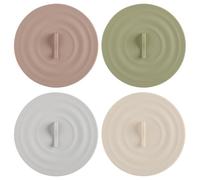 OUDQFCJ 4 coperchi in silicone per bicchieri, riutilizzabili, antipolvere, coperchi colorati per bicchieri, caffè, brocca di birra, coperchio in silicone, 10 cm