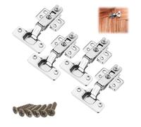 OUDQFCJ 4 Pcs Cerniera per Mobili per Armadio 110 Grado Battuta Esterna con Chiusura Automatica Facile da installare per porte cucina