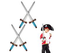 OUDQFCJ 4 Pezzi Gonfiabile per Bambini,Spada Giocattolo,Pirata Accessori Bambini,Pirata Bastone Spada,Giocattolo Acqua,Decorazione per Piscina Feste Tema,Accessori per Costumi in Maschera
