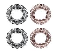 OUDQFCJ 4 Pezzi Pettine Elastico Completo, Fascia per Denti Circolare, in Plastica Flessibile, Cerchietto, Fermacapelli, Accessori per Capelli Lunghi e Corti, Headband, per Signora che Fissa i