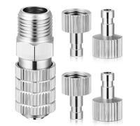 OUDQFCJ 5 pezzi Kit con sgancio rapido, Valvola di controllo regolabile, Connettori femmina e adattatori maschi, Accessori con attacco rapido per aria compressa, Set per artisti (1/8 pollici)