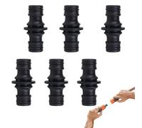 OUDQFCJ 6 Pezzi Raccordo Doppio per Tubo da Giardino, Connettore Estensore per Prolunga, Giunto a Due Vie per Tubo da Giardino e Casa 1/2 Pollice
