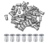 OUDQFCJ 60 PCS Rivetti Filettati Dado per Inserti in Acciaio Inossidabile Dado a Testa Piatta Rivetto