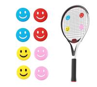 OUDQFCJ 8 Pcs Ammortizzatore in Silicone per Racchetta da Tennis Sorridente