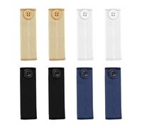 OUDQFCJ 8 Pcs Estensori Elastici per Vita, Bottone Allarga Pantaloni Regolabile per Jeans e Pantaloni, Bottoni Elastici per Uomo e Donna (25 x 85 mm) (Nero, Blu, Albicocca, Bianco)