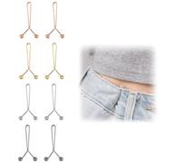 OUDQFCJ 8 Pezzi Allarga Vita Clip per Pantaloni Bottoni Regolabili Senza Cucire per Jeans