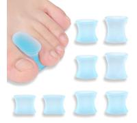 OUDQFCJ 8 separatori in gel per dita dei piedi, in morbido silicone, distanziatore per dita, comodo sollievo dal dolore ai piedi, separatore per dita, correttore (4 paia)