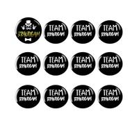 OUDQFCJ Addio al Celibato Gadget Sposo, Gadget Addio al Celibato con 1 Spilla Futuro Sposo, 11 Spille Amico Dello Sposo