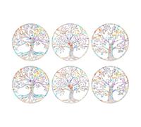 OUDQFCJ Adesivi per finestra per uccelli, anti-collisione, per fermare gli uccelli che volano nelle finestre (albero della vita, 6 pezzi)