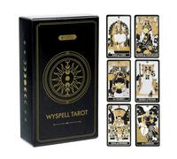 OUDQFCJ Carte Oracle Tarocchi, mazzo di divinazione del destino da 78, set di oracoli mistici, tarocchi italiano e letture spirituali, intrattenimento per feste, compatto e portatile (10,3 x 6 cm)