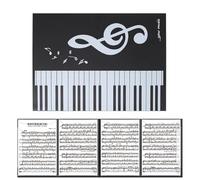 OUDQFCJ Cartella per Spartiti Pieghevole, Raccoglitore per Spartiti a 6 Facciate, Cartella Corale con Buste Trasparenti, Cartella per Concerti e Musica per Musicisti e Coristi (A4)
