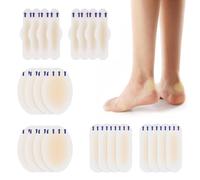 OUDQFCJ Cerotti Vesciche, 24 Pezzi Cuscinetti in Gel per la Protezione, Sollievo dal Dolore da Attrito, Adatto per Dita, Avampiede, Tallone, Impermeabile, Blister(Invisibile/Trasparente)