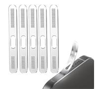 OUDQFCJ Confezione da 5 adesivi a rete antipolvere per iPhone 16 Pro/16 Pro Max, protezione integrata per altoparlante e porta di ricarica, anti-polvere, altoparlante a conchiglia, nero