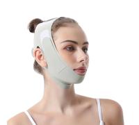 OUDQFCJ Maschera V-Line Lifting & Fascia Regolabile per Mento - Maschera Anti-Doppio Mento, Fascia Rassodante e Confortevole per il Viso, Adatta a Tutte le Forme del Viso (Fascia Lifting Viso) (Verde)
