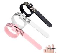 OUDQFCJ Misuratore per Anelli, 3 pezzi, EU Misura Anelli, Misurazione Della Dimensione Dell'Anello, Anello a Nastro, Misuratore Anelli Dita Italiano, Kit di Misurazione con Spessori in Plastica