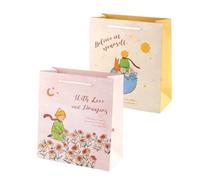 OUDQFCJ Sacchetto Regalo con Manico 'Benvenuto al Mondo' per Nascita, Baby Shower, Festa Bambini - Confezione con Carta Velina Gialla - Borsa Regalo in Carta Resistente