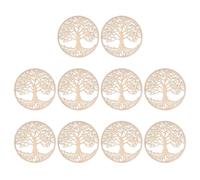 OUDQFCJ Set Di 10 Sottobicchieri Fiore Della Vita Per La Meditazione (10 X 10 Cm), fiore della vita legno di betulla, fiore della vita da parete