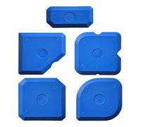 OUDQFCJ Set di 5 Strumenti Calafataggio Blu - Raschietto, Levigante, Giunti, Accessorio Pistola Cartucce - Kit Togli Silicone, Rimuovi, Spatole Sigillante