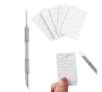 OUDQFCJ Spingi cuticole, rimuovi cuticole a doppia estremità con 5PCS pastiglie lucidanti per unghie, rimozione dello smalto per unghie, kit manicure per pedicure nail art