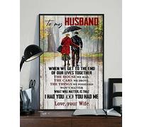 Oudrspo A mio marito quando arriveremo alla fine della nostra vita insieme, poster, casa, caffè, musica, decorazione da parete per garage, cartello in metallo, 8x12 pollici
