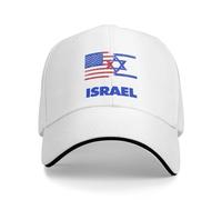 Oudrspo American I Stand with Israel USA Flag Berretto da Baseball da Donna Cappello da Camionista Cappello da papà Regolabile Cappello Snapback Nero