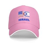 Oudrspo American I Stand with Israel USA Flag Berretto da Baseball da Donna Cappello da Camionista Cappello da papà Regolabile Cappello Snapback Nero