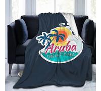 Oudrspo Aruba-Souvenir Blanket Pilling Resistant Flannel Air Conditioning Blankets Camping Blanket