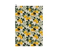 Oudrspo Asciugamano da golf con stampa limoni, 61x41 cm, in microfibra con moschettone, accessorio essenziale per la pulizia di mazze e palline da golf.
