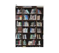 Oudrspo Asciugamano da golf personalizzato con tema topo di biblioteca e libreria vintage realistica, con texture a nido d'ape e clip in metallo, accessorio da golf per golfisti.