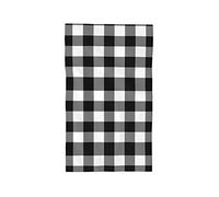 Oudrspo Asciugamano scozzese bianco e nero, regalo decorativo scaldasalviette per bagno, cucina, bagno, spa, palestra