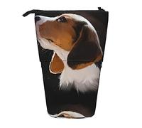 Oudrspo Astuccio da giardino di benvenuto per cuccioli di cane Beagle, astuccio per matite, astuccio telescopico con supporto per matite