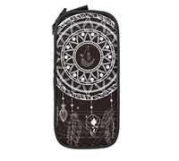 Oudrspo Astuccio per matite Acchiappasogni di grande capacità Geometria mistica nativa Astuccio per matite nero Astuccio per scuola media/superiore Ufficio College Ragazza e ragazzo per adulti