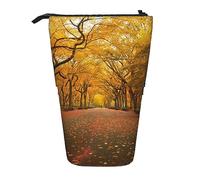 Oudrspo Astuccio per matite autunnale bellissimo autunno HD, simpatico astuccio per penne, astuccio telescopico per cancelleria, borsa per cosmetici per trucco per ufficio da donna