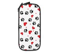 Oudrspo Astuccio per matite di grande capacità carino di cane nero amore astuccio per matite bianco astuccio per scuola media/superiore ufficio college ragazza e ragazzo adulto