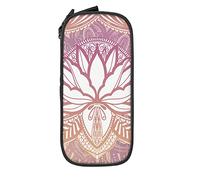 Oudrspo Astuccio per matite di grande capacità Mystic Lotus Boho Pink Pencil Box Astuccio per penna per scuola media/superiore Ufficio College Ragazza e ragazzo per adulti