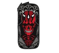 Oudrspo Astuccio per matite di grande capacità Red Skull Devils Black Pencil Box Astuccio per penna per scuola media/superiore Ufficio College Ragazza e ragazzo per adulti