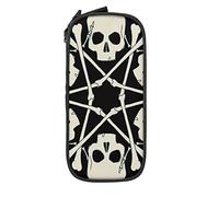 Oudrspo Astuccio per matite di grande capacità Skulls Bones Dark Mystery Black Pencil Box Astuccio per penna per scuola media/superiore Ufficio College Ragazza e ragazzo per adulti