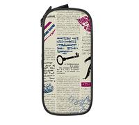 Oudrspo Astuccio per matite Giornale di grande capacità Parigi Torre Eiffel Romance Astuccio per matite retrò Astuccio per scuola media/superiore Ufficio College Ragazza e ragazzo per adulti